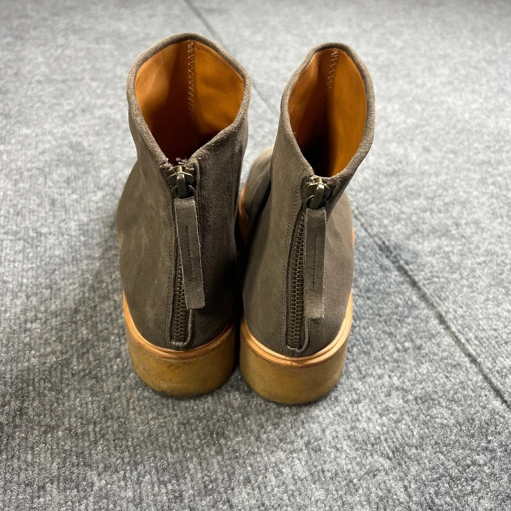 COCLICO Womens 40 Hop Boot Mimetico Gray/Olive Nubuck Leather Zip‎ Ankle Boots